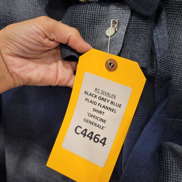 Officine Generale Plaid Button Down Long Sleeve Shirt Size Small Flannel - Picture 4 of 8